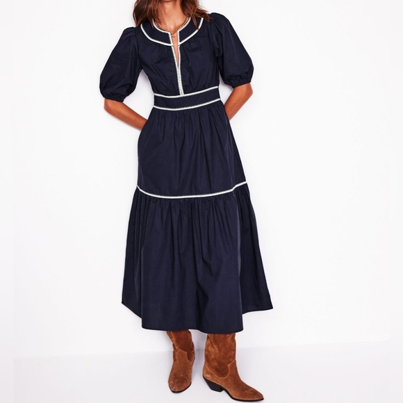 Boden Rhea Embroidered Midi Dress - Picture 2 of 6